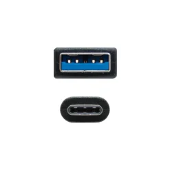 Cable Nano Cable USB 3.1 10Gbps 3A USB-C M-AM 1M Negro