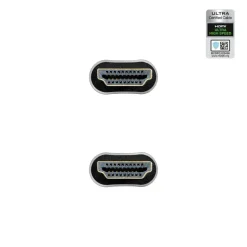 Cable Nanocable HDMI 2.1 Alta Velocidad A-M a A-M 2.0m Negro