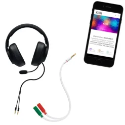 Cable Nanocable Jack 3.5 M a 2 Jack 3.5 H Blanco