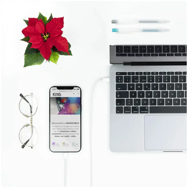 Cable Nanocable Lightning-M a USB-C 2.0m