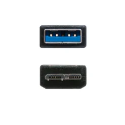 Cable Nanocable USB 3.0 A-M a Micro USB B-M 1.0m Negro