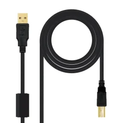 Cable Nanocable USB 2.0 A-M B-M 5.0m Negro