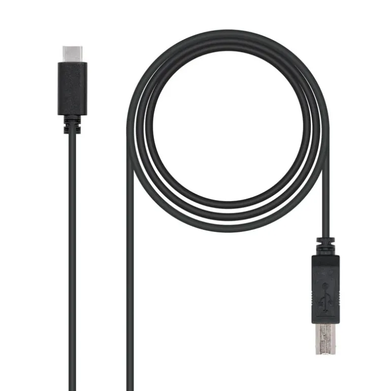 Cable Nanocable USB 2.0 Impresora Tipo USB C M-BM 1M Negro
