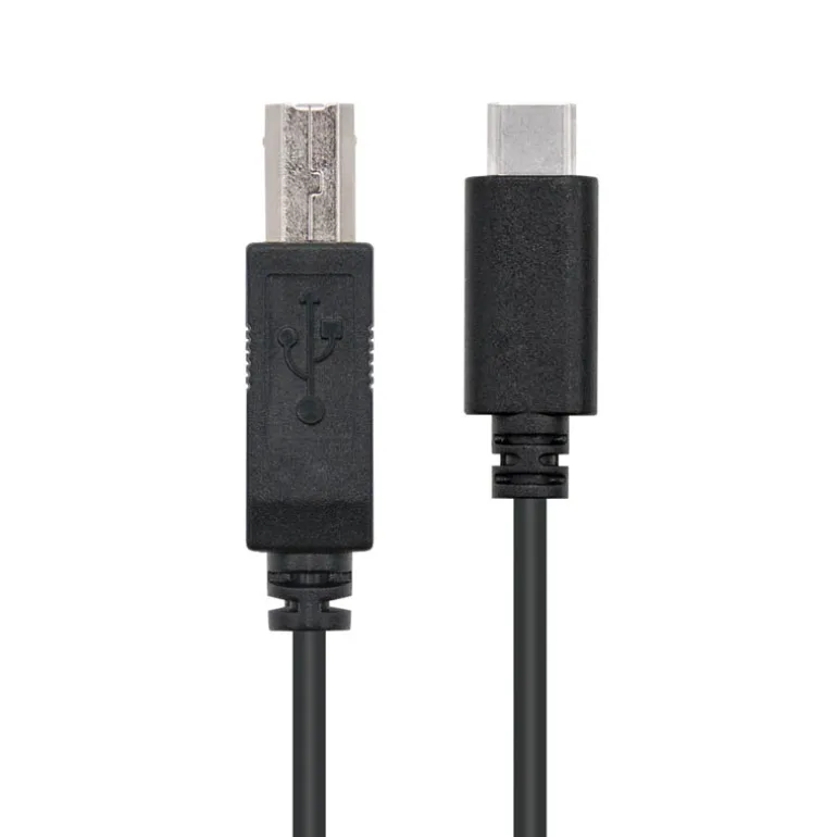 Cable Nanocable USB 2.0 Impresora Tipo USB C M-BM 1M Negro