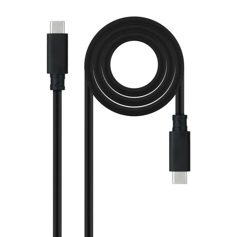 Cable Nanocable USB 3.1 4K 60Hz 5A C a USB-C 0.5m Negro