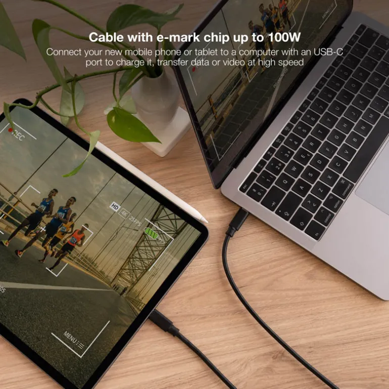 Cable Nanocable USB 3.1 4K 60Hz 5A C a USB-C 0.5m Negro