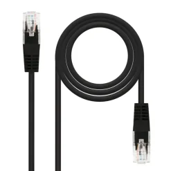 Cable Red Nano Cable Latiguillo Categoria 6 UTP 0.5M Negro