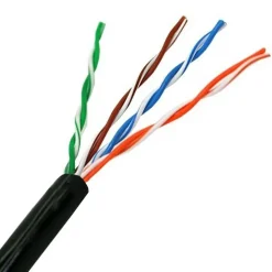 Cable Red Nano Cable RJ45 Cat.5e UTP Rígido AWG24 100m Negro