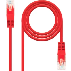 Cable Red Nanocable RJ45 Cat.6 UTP 0.5m Rojo