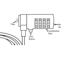 Cable Seguridad Ewent Candado Combinación Para Portátil