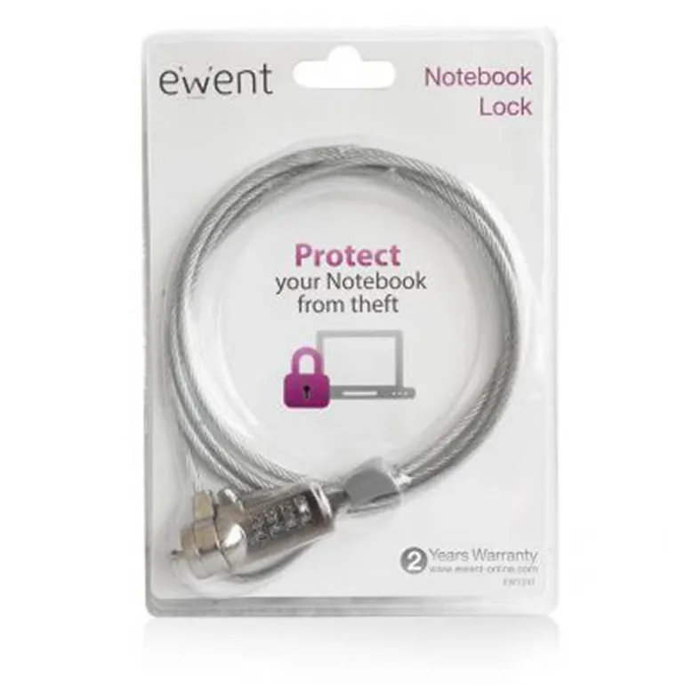 Cable Seguridad Ewent Candado Combinación Para Portátil