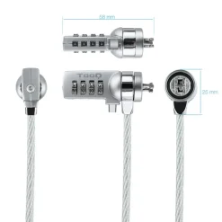Cable Seguridad TooQ Candado Combinación Protección Portátil