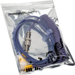 Cable Teclado Ducky Cable Espiral Azul/Morado