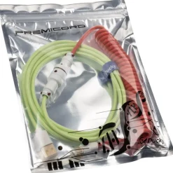 Cable Teclado Ducky Cable Espiral Verde/Rojo