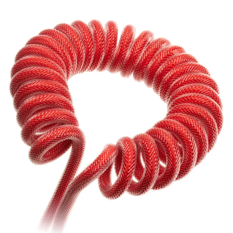 Cable Teclado Ducky Cable Espiral Rojo