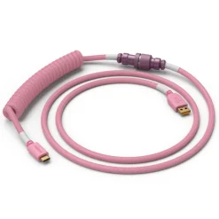 Cable Teclado Glorious PC Gaming Race Cable Espiral Rosa