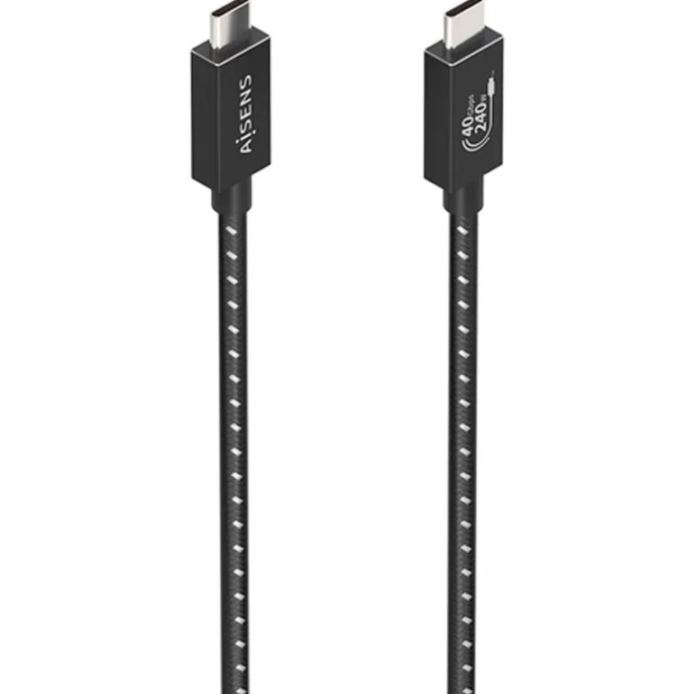 Cable USB Aisens cable USB C-C 240W 1.5m A156-0868 USB4 40Gbps Negro