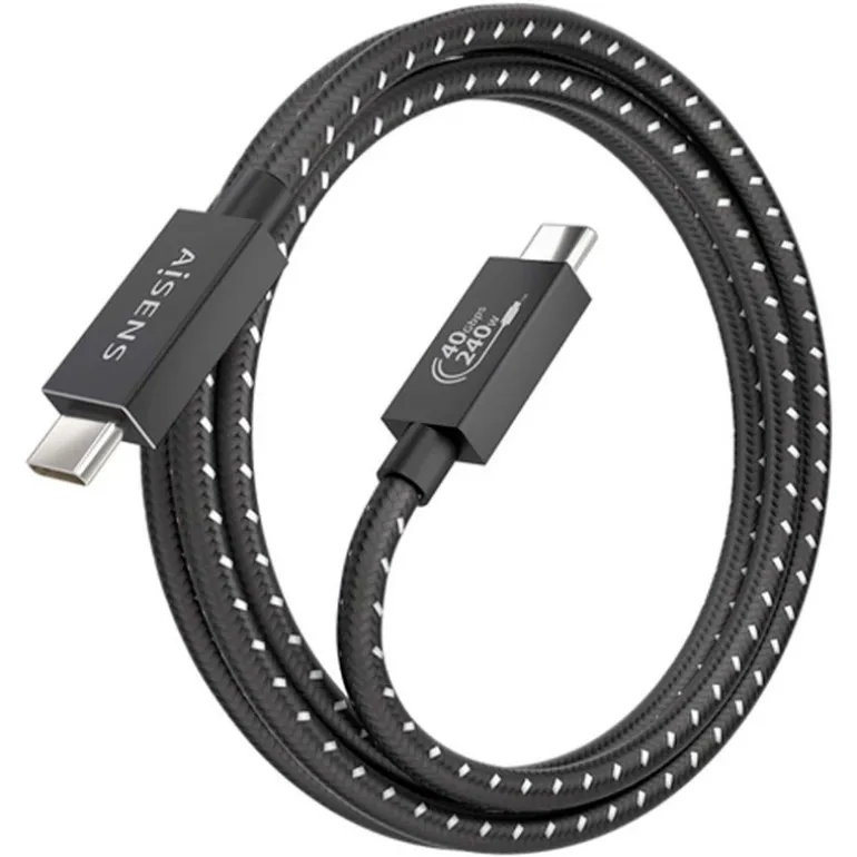 Cable USB Aisens cable USB C-C 240W 1.5m A156-0868 USB4 40Gbps Negro