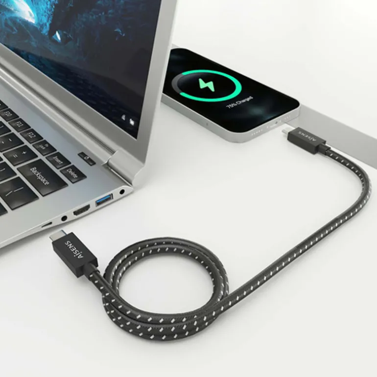 Cable USB Aisens cable USB C-C 240W 1.5m A156-0868 USB4 40Gbps Negro