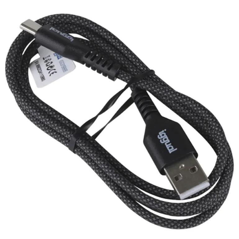 Cable USB iggual Tipo A A Tipo C 3A 100cm Trenzado