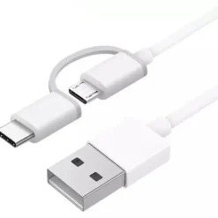 Cable USB Xiaomi Mi 2-in-1 USB Micro USB a Type C 100 cm