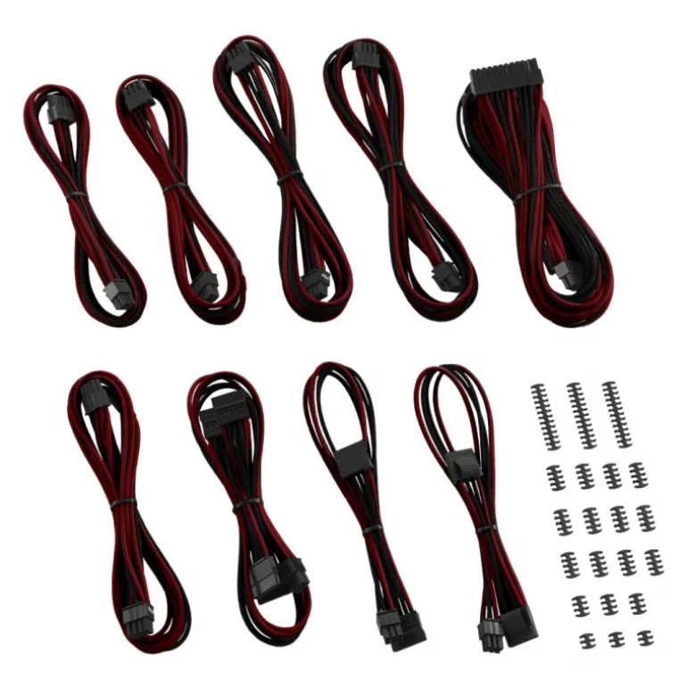 CableMod Classic ModMesh C-Series Corsair RMi & RMx Negro/Rojo - Kit Cables