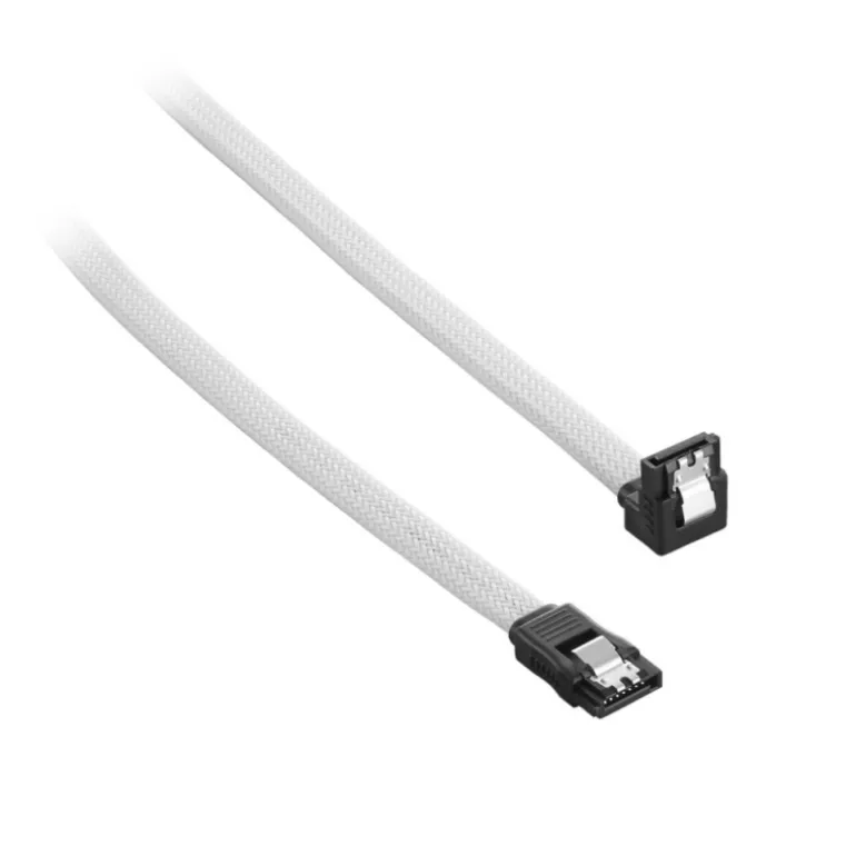 CableMod ModMesh Right Angle SATA 3 30cm Blanco - Cable SATA