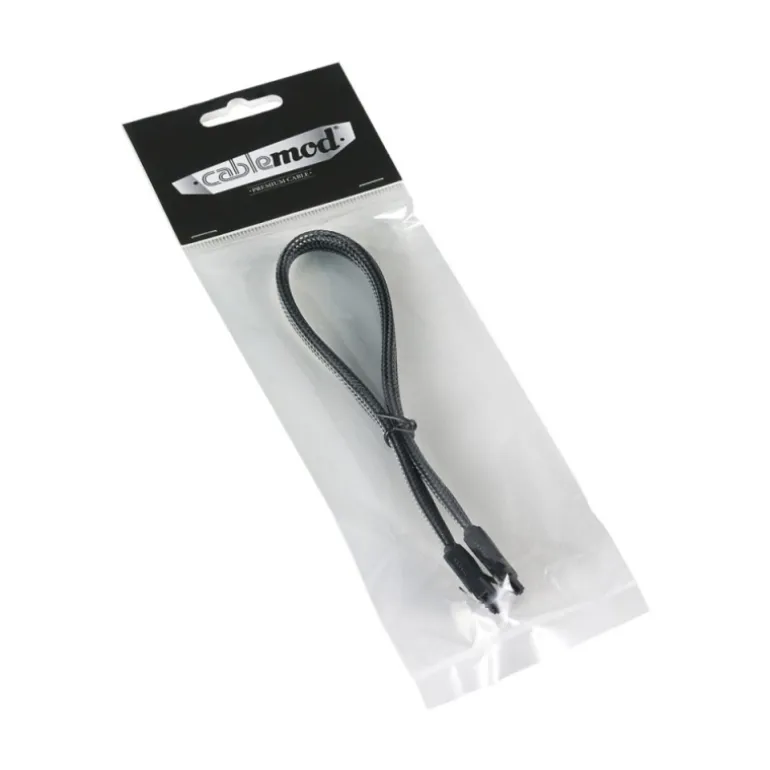 CableMod ModMesh SATA 3 Cable 60cm Carbón - Cable SATA