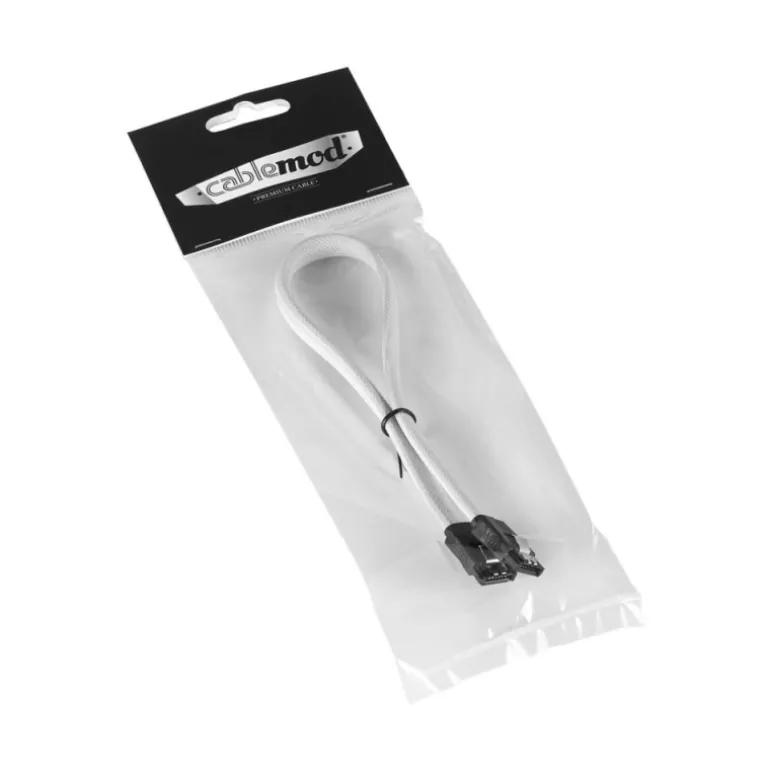 CableMod ModMesh SATA 3 Cable 60cm Blanco - Cable SATA
