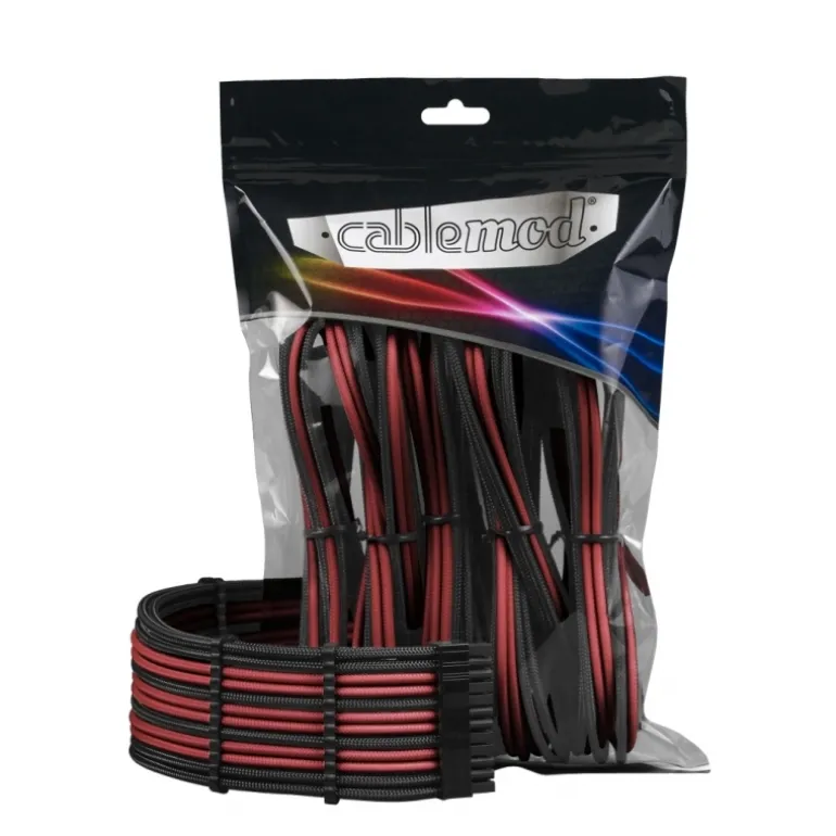 CableMod PRO ModMesh Extensión Negro/Rojo Sangre - Kit Cables