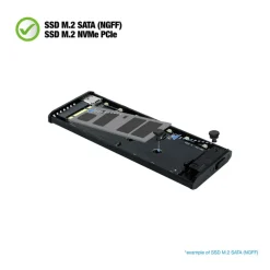 Caja Externa TooQ Shinobi RGB Para SSD M.2 Negro