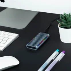 Caja Externa TooQ Shinobi RGB Para SSD M.2 Gris