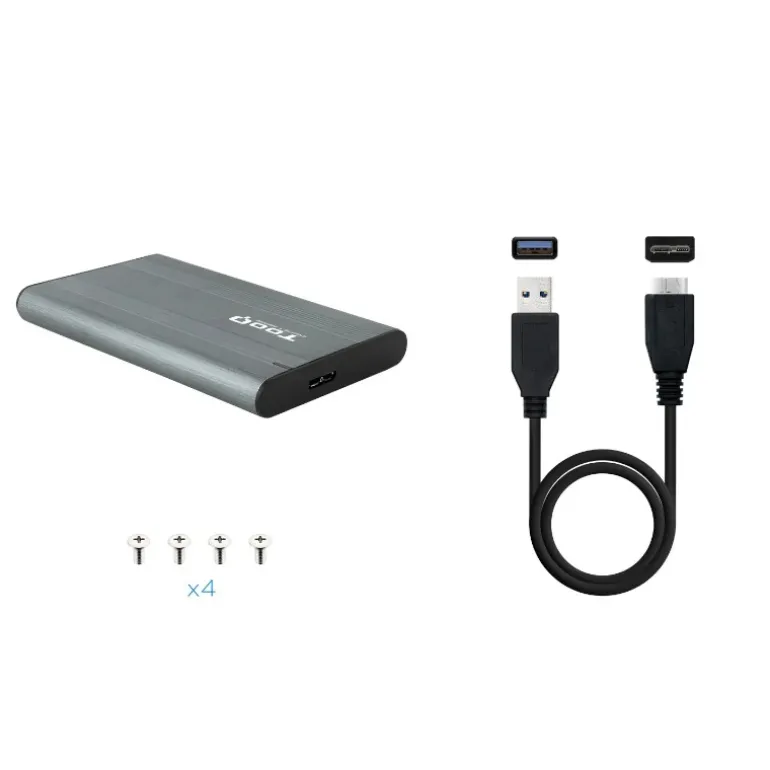 Caja Externa Tooq TQE-2503G 2.5" SATA3 USB3.1 Gen1 Gris
