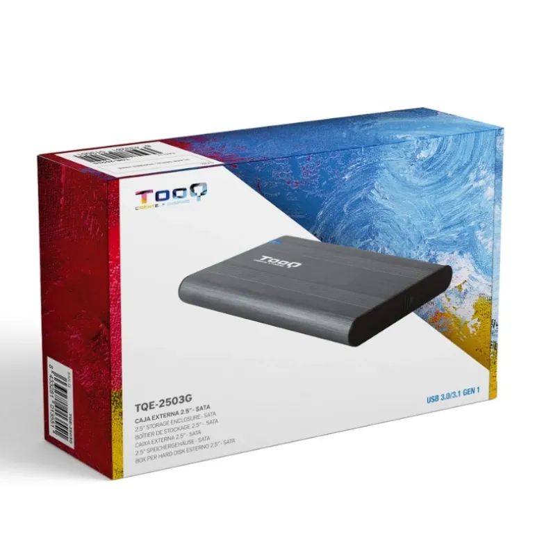 Caja Externa Tooq TQE-2503G 2.5" SATA3 USB3.1 Gen1 Gris