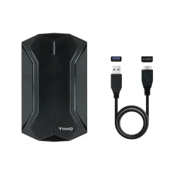 Caja Externa TooQ TQE-2599RGB Para HDD SSD Negro