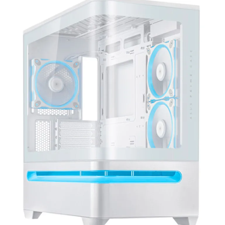 Caja/Torre Asus Prime AP202 TG ARGB Blanco