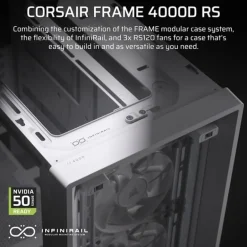 Caja/Torre Corsair FRAME 4000D RS Blanco