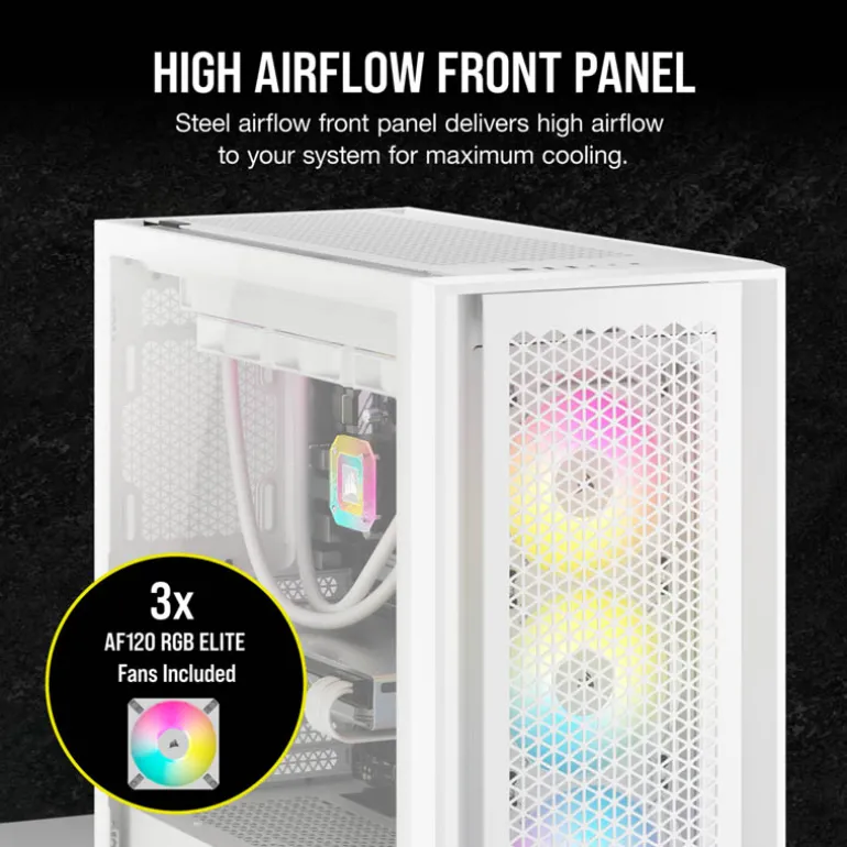 Caja/Torre Corsair iCue 5000D RGB Airflow Blanco