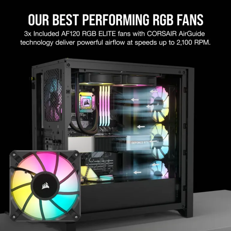 Caja/Torre Corsair iCue 4000D RGB Airflow Negro