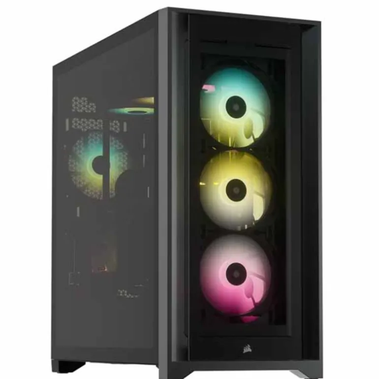 Caja/Torre Corsair iCUE 5000X RGB Black Cristal Templado