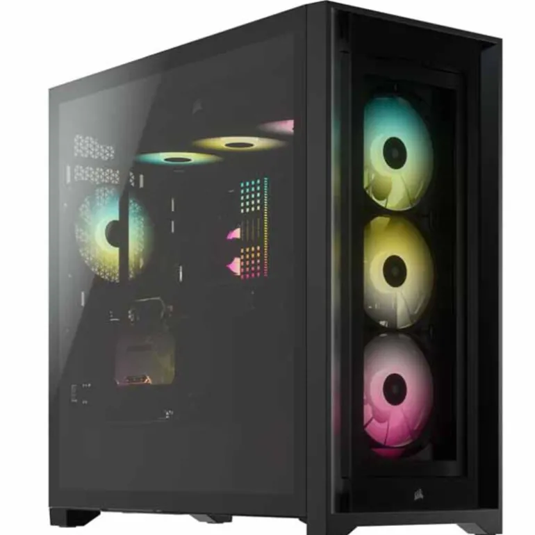 Caja/Torre Corsair iCUE 5000X RGB Black Cristal Templado