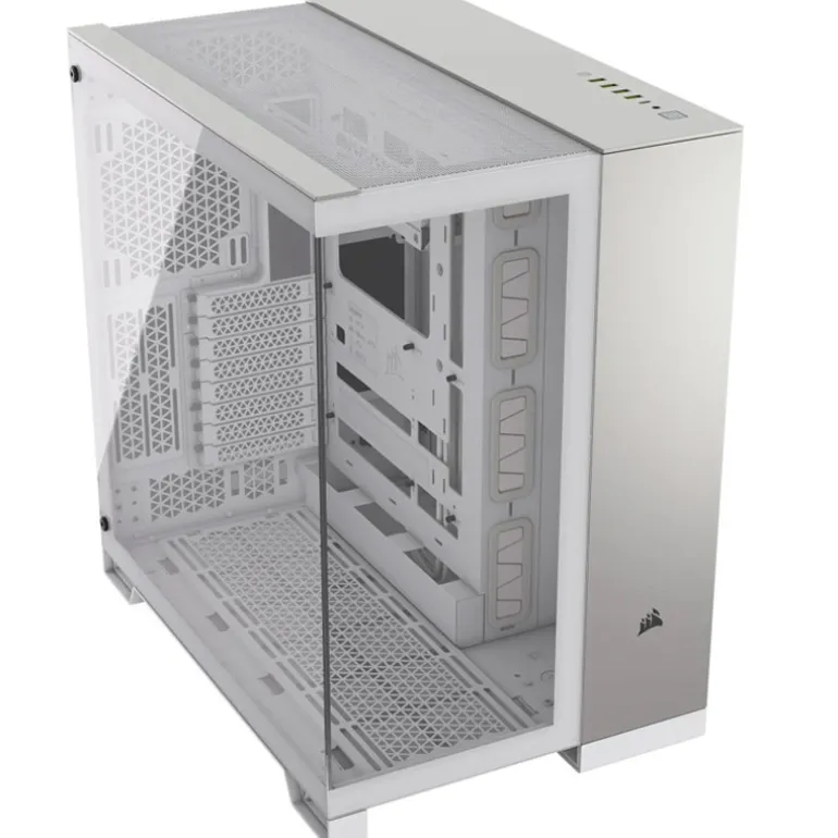 Caja/Torre Corsair 6500X Doble Cristal Blanco, Gris Satinado