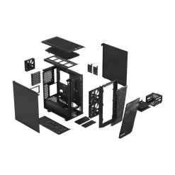 Caja/Torre Fractal Design Meshify 2 Compact Black Cristal Templado Dark Tint