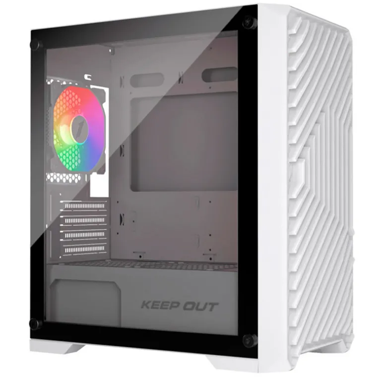 Caja/Torre Keep Out XC-220W Glass ARGB Blanco