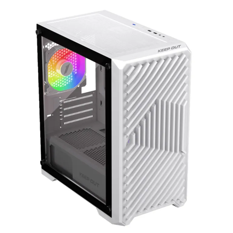 Caja/Torre Keep Out XC-220W Glass ARGB Blanco