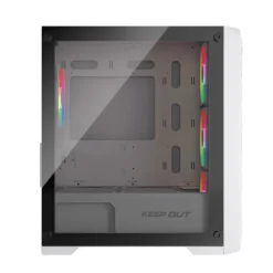 Caja/Torre Keep Out XC-220W Glass ARGB Blanco