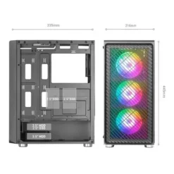 Caja/Torre Mars Gaming MC-F Mesh Negro