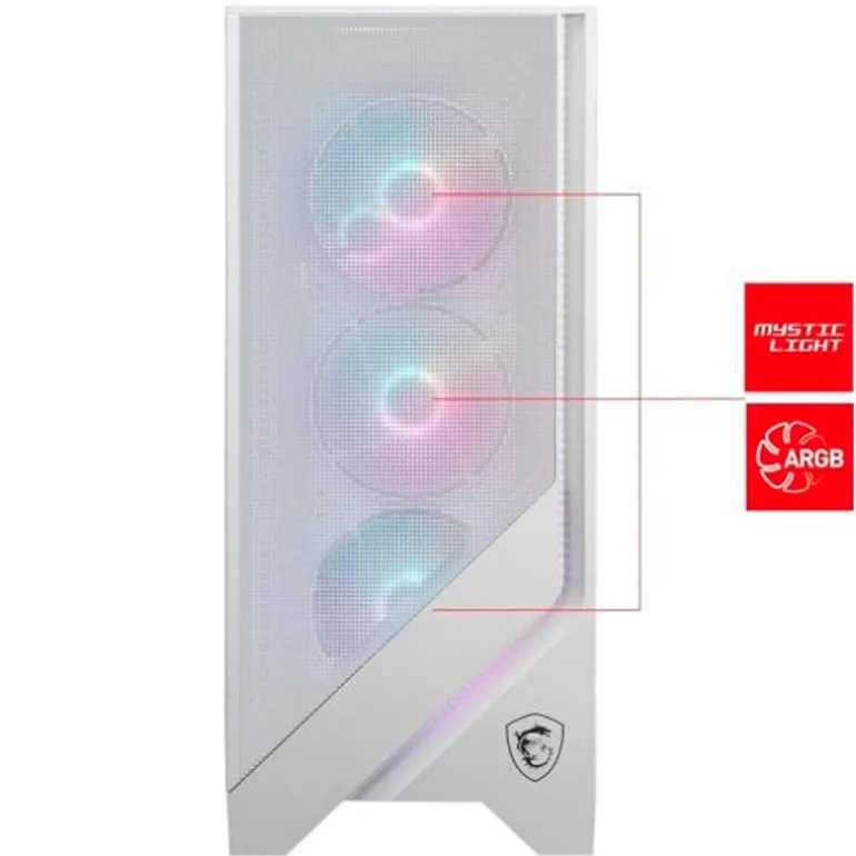 Caja/Torre MSI MAG FORGE 320R AIRFLOW RGB Blanco