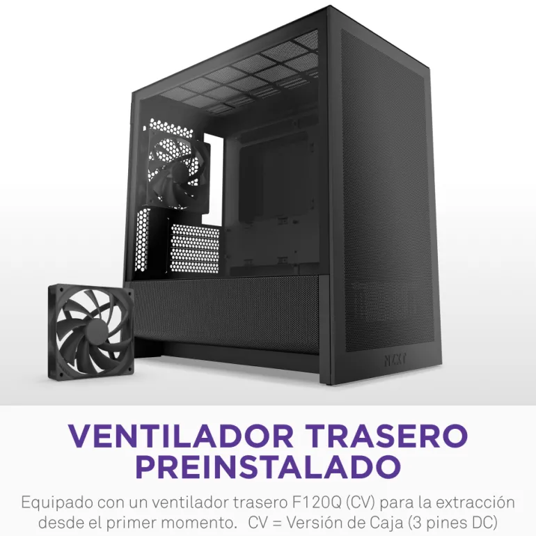 Caja/Torre NZXT H3 Flow (2025) mATX Negro
