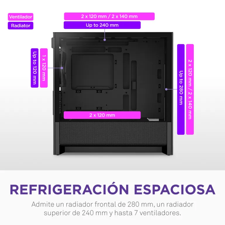 Caja/Torre NZXT H3 Flow (2025) mATX Negro